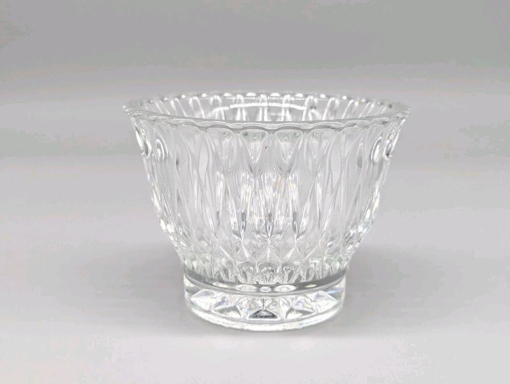 Libbey Glass Company LRS45 Vintage Clear Open Top Sugar Bowl Dish 2.75” Tall